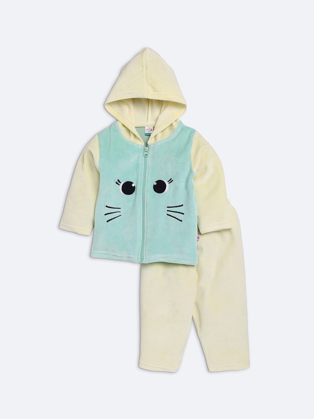 

AMUL Kandyfloss Unisex Kids Yellow & Blue Printed Night suit
