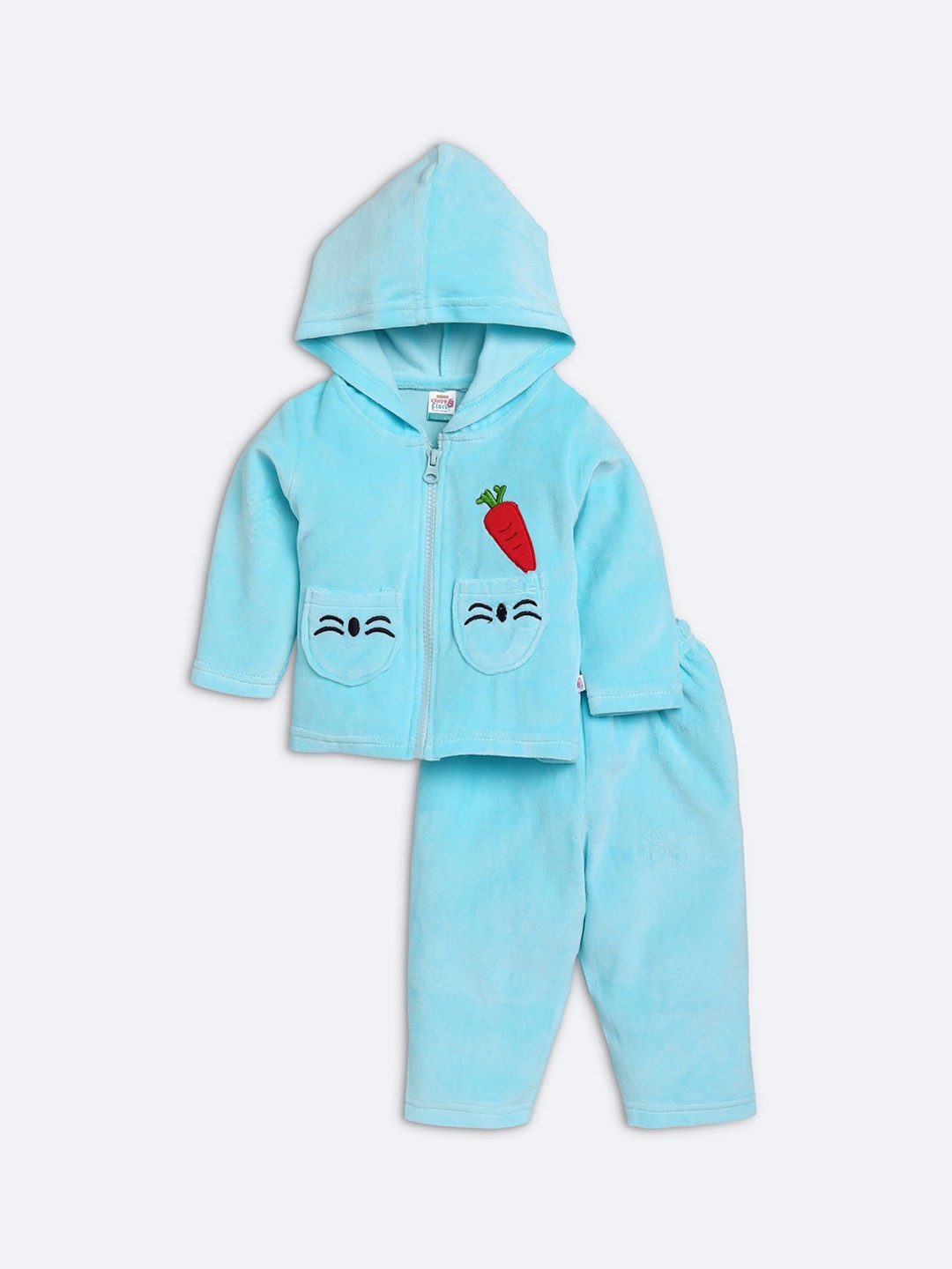 

AMUL Kandyfloss Unisex Kids Blue Printed Night suit