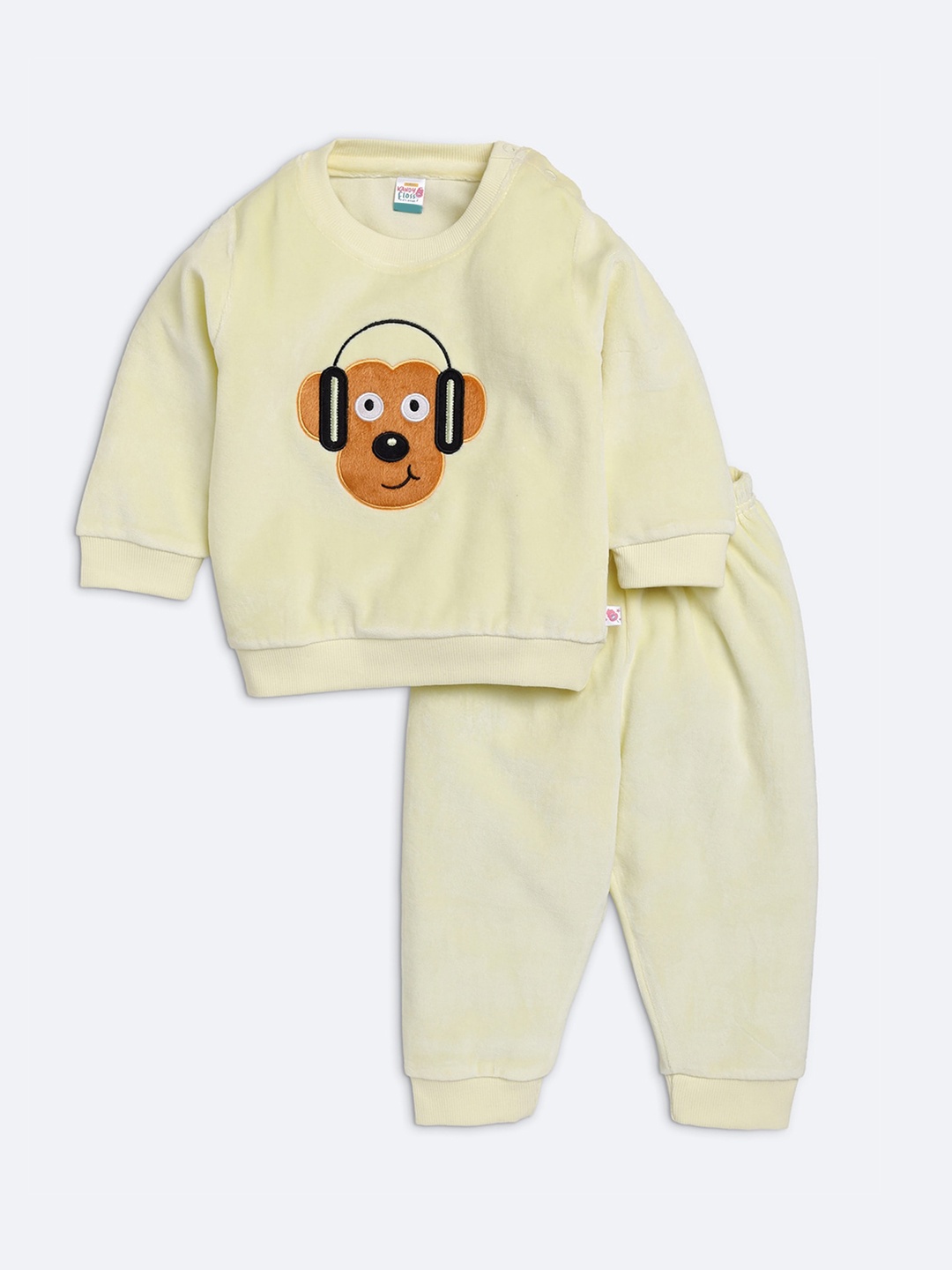

AMUL Kandyfloss Unisex Kids Yellow & Mustard Night suit