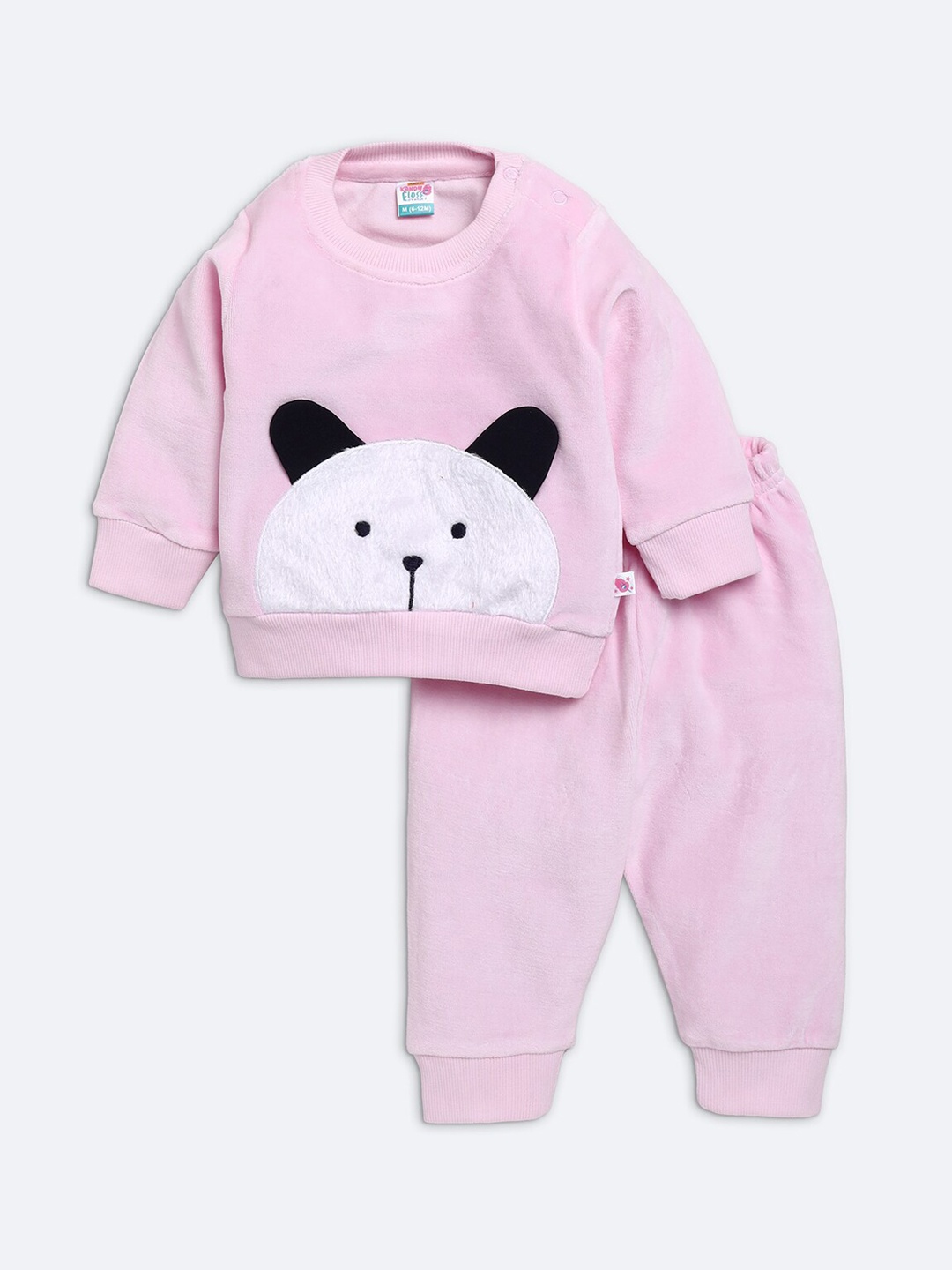 

AMUL Kandyfloss Unisex Kids Pink & White Cotton Printed Night suit