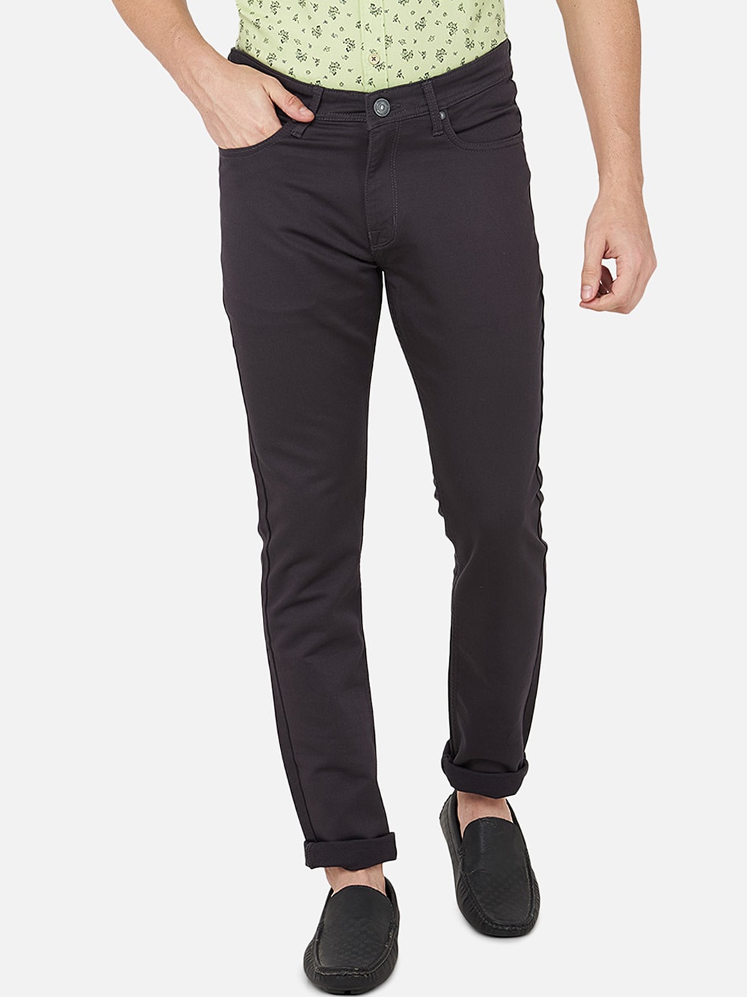 

Oxemberg Men Charcoal Lean Slim Fit Jeans