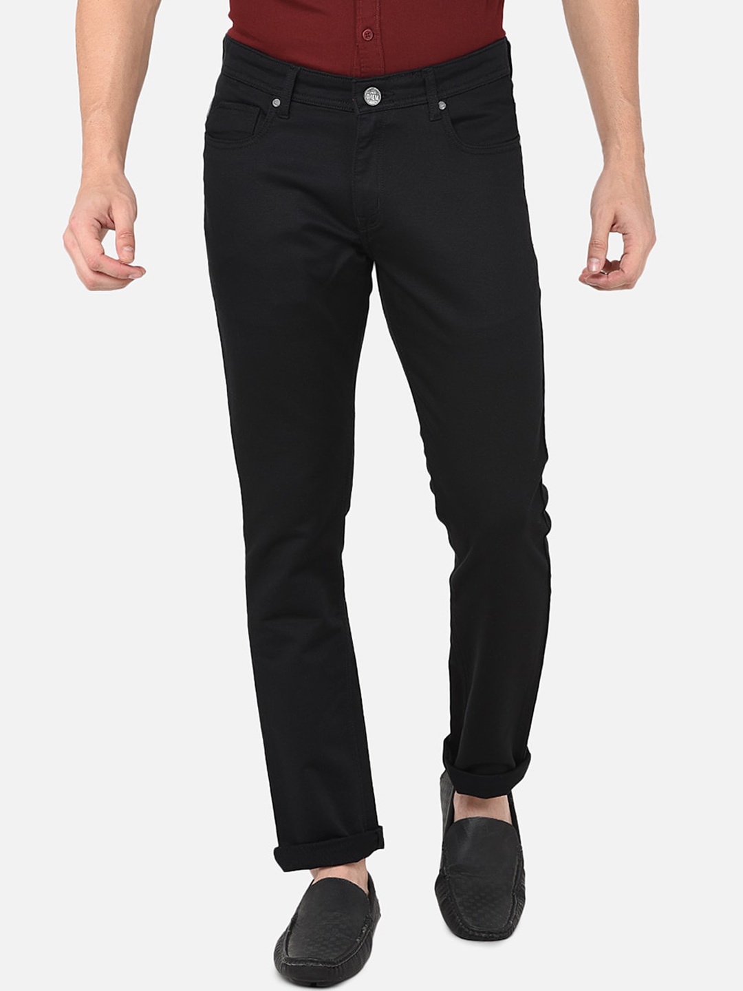 

Oxemberg Men Black Lean Slim Fit Jeans