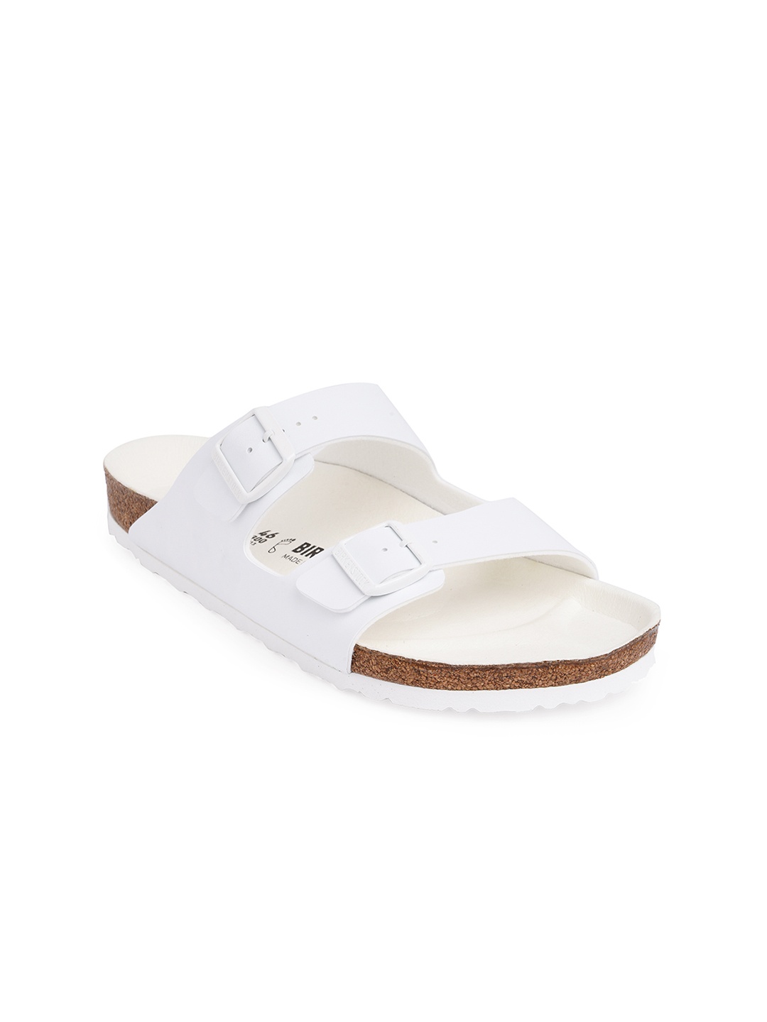 

Birkenstock Arizona White Regular Width Birko-Flor Two-Strap Sandals