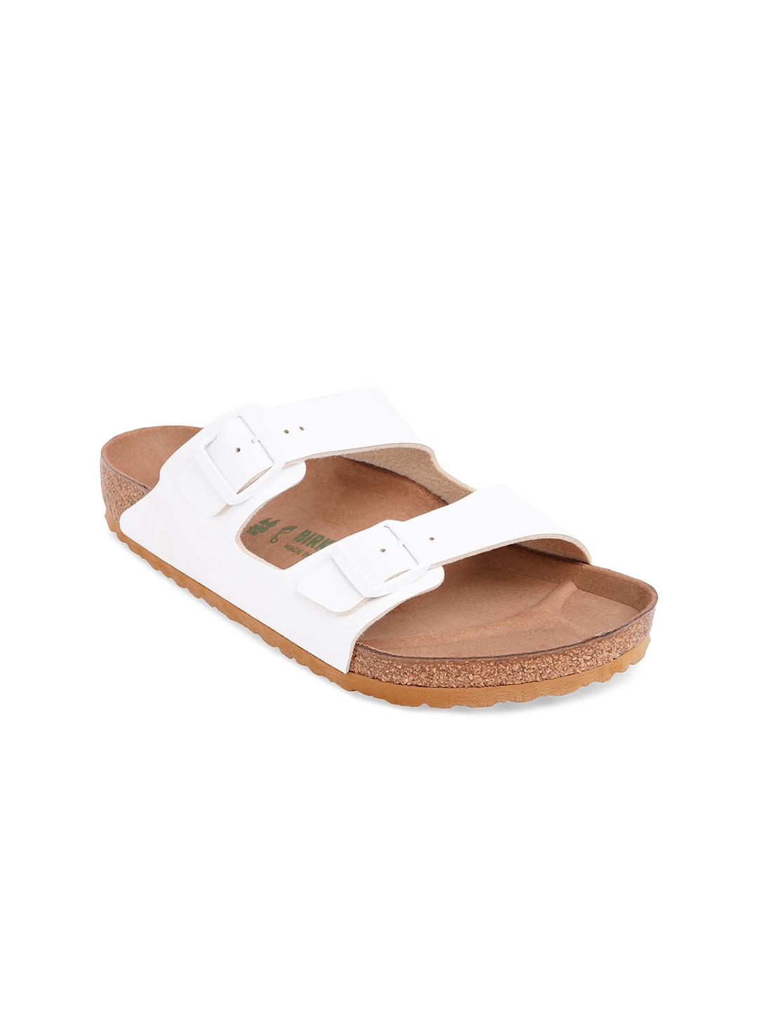 

Birkenstock Unisex White Arizona Vegan Regular Width Sliders