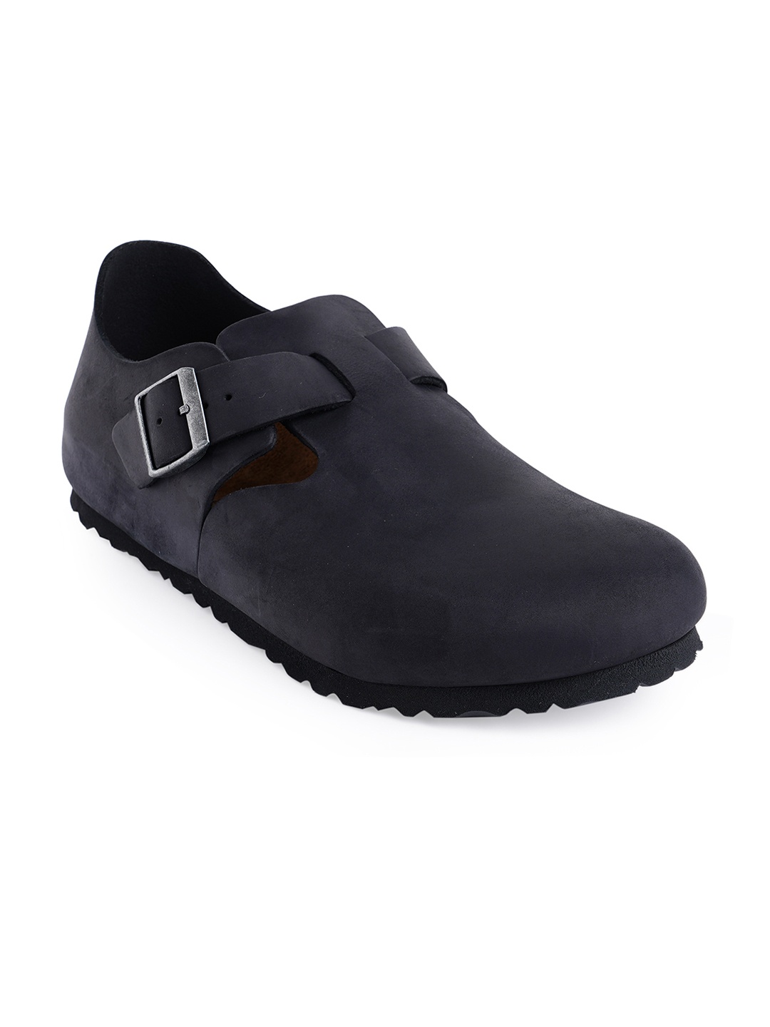 

Birkenstock London Black Narrow Width Oiled Leather Low Shoes