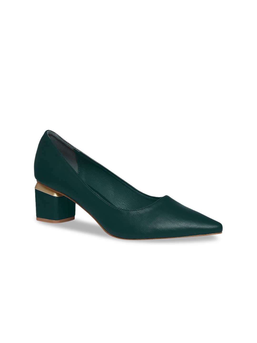 

20Dresses Green PU Block Pumps