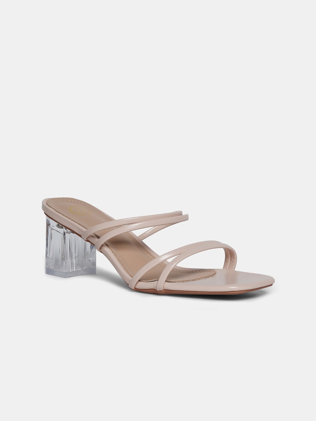 

20Dresses Beige PU Party Block Sandals