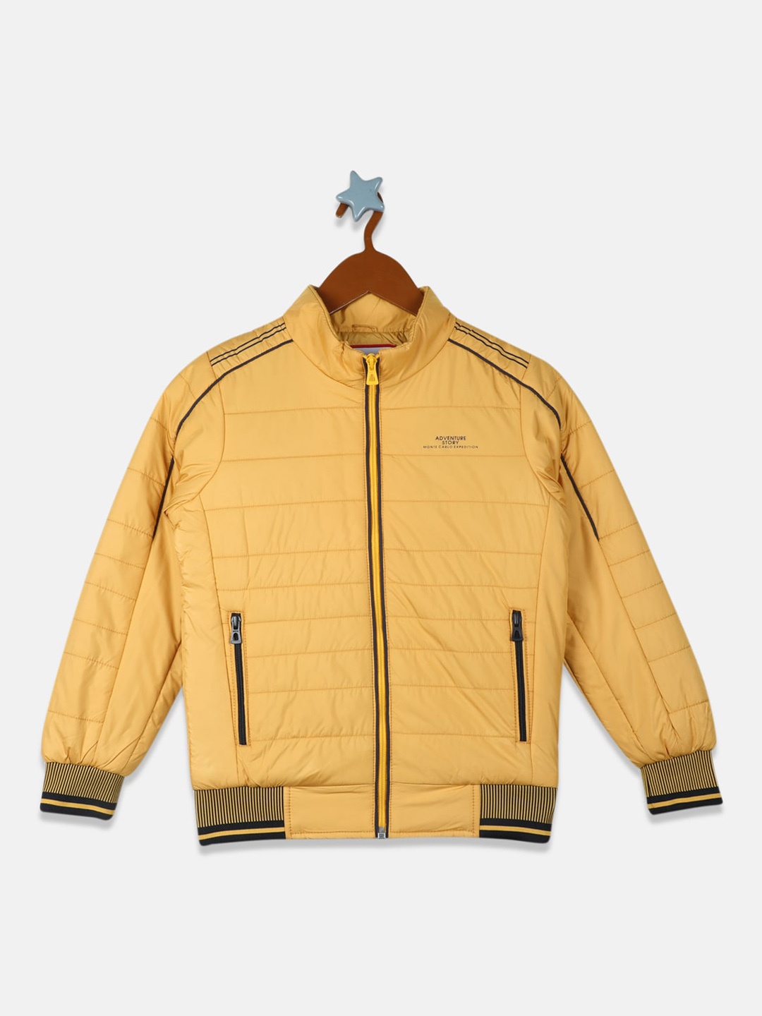 

Monte Carlo Boys Gold-Toned Lightweight Bomber Jacket