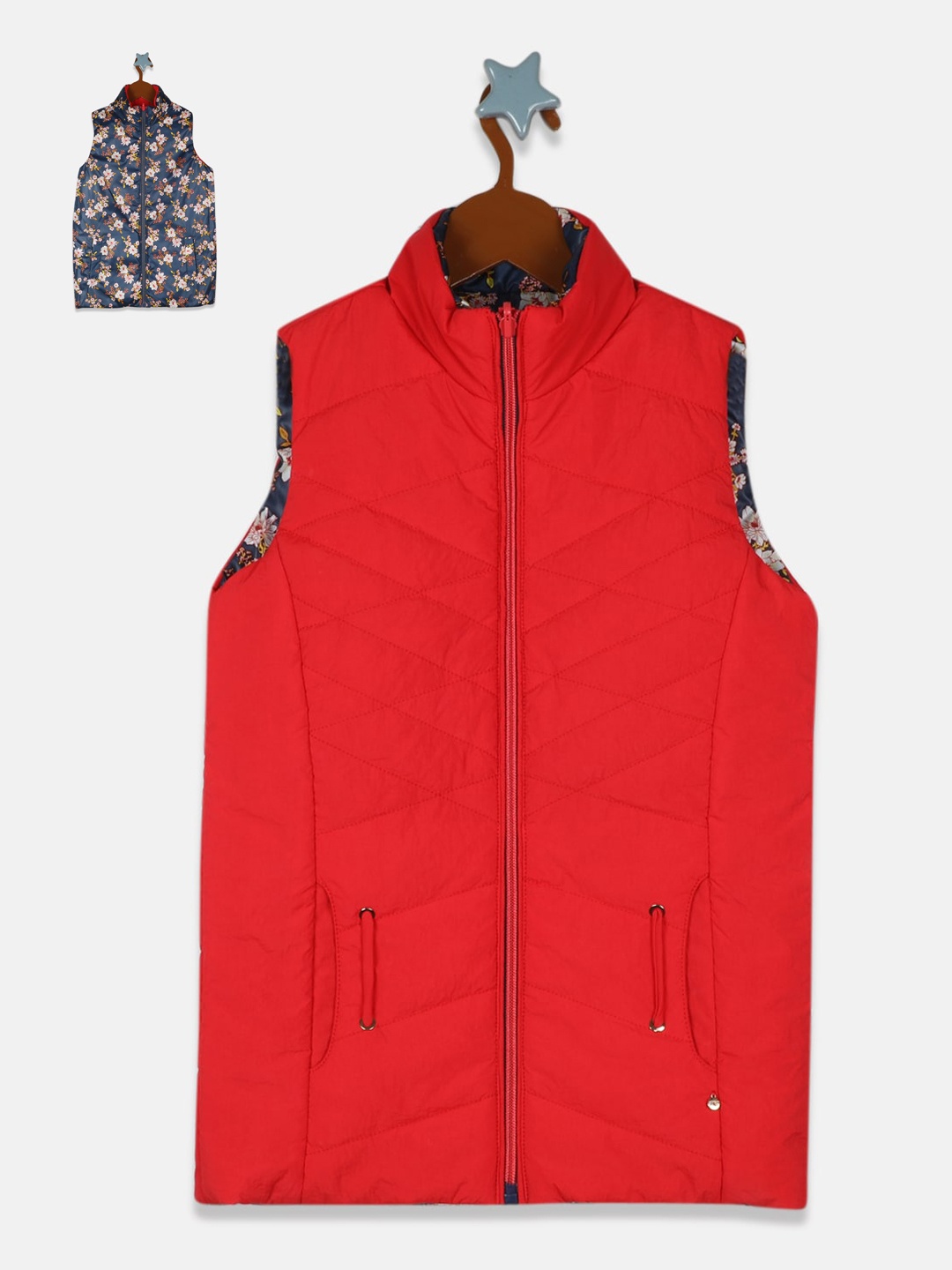 

Monte Carlo Girls Red Floral Reversible Padded Jacket