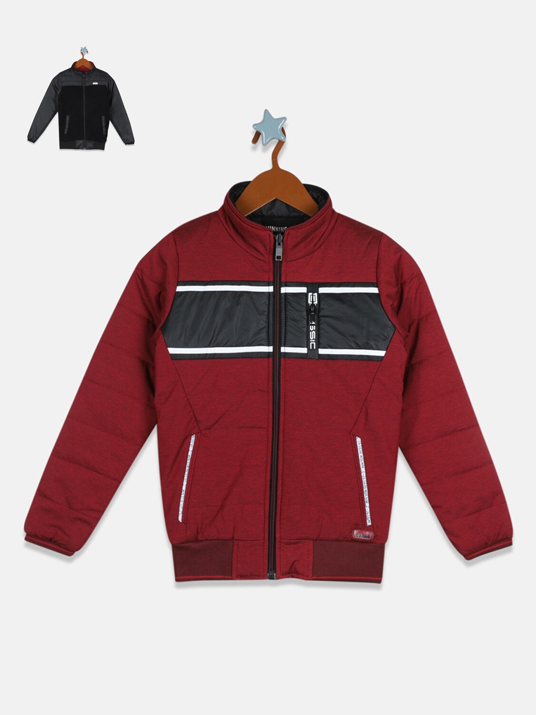 

Monte Carlo Boys Maroon Reversible Bomber Jacket