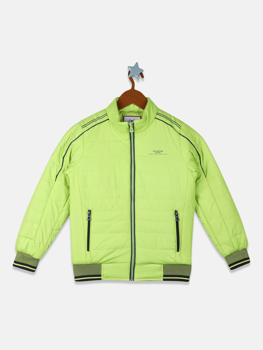 

Monte Carlo Boys Green Lightweight Bomber with Patchwork Jacket