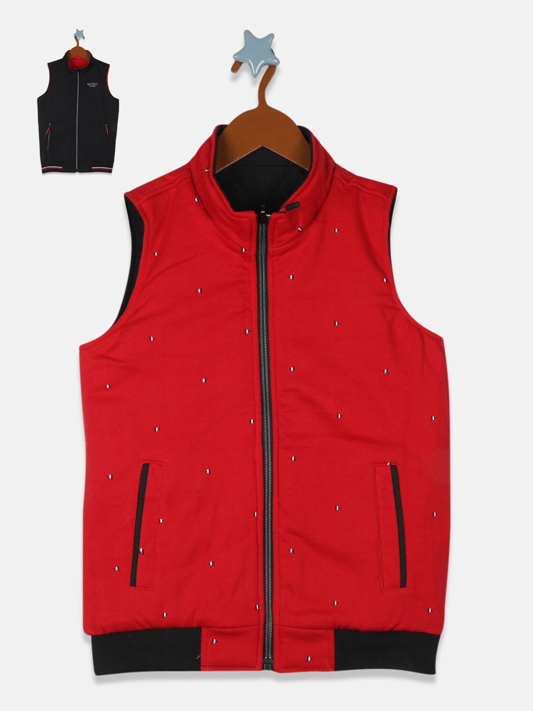 

Monte Carlo Boys Black Reversible Puffer Jacket with Embroidered