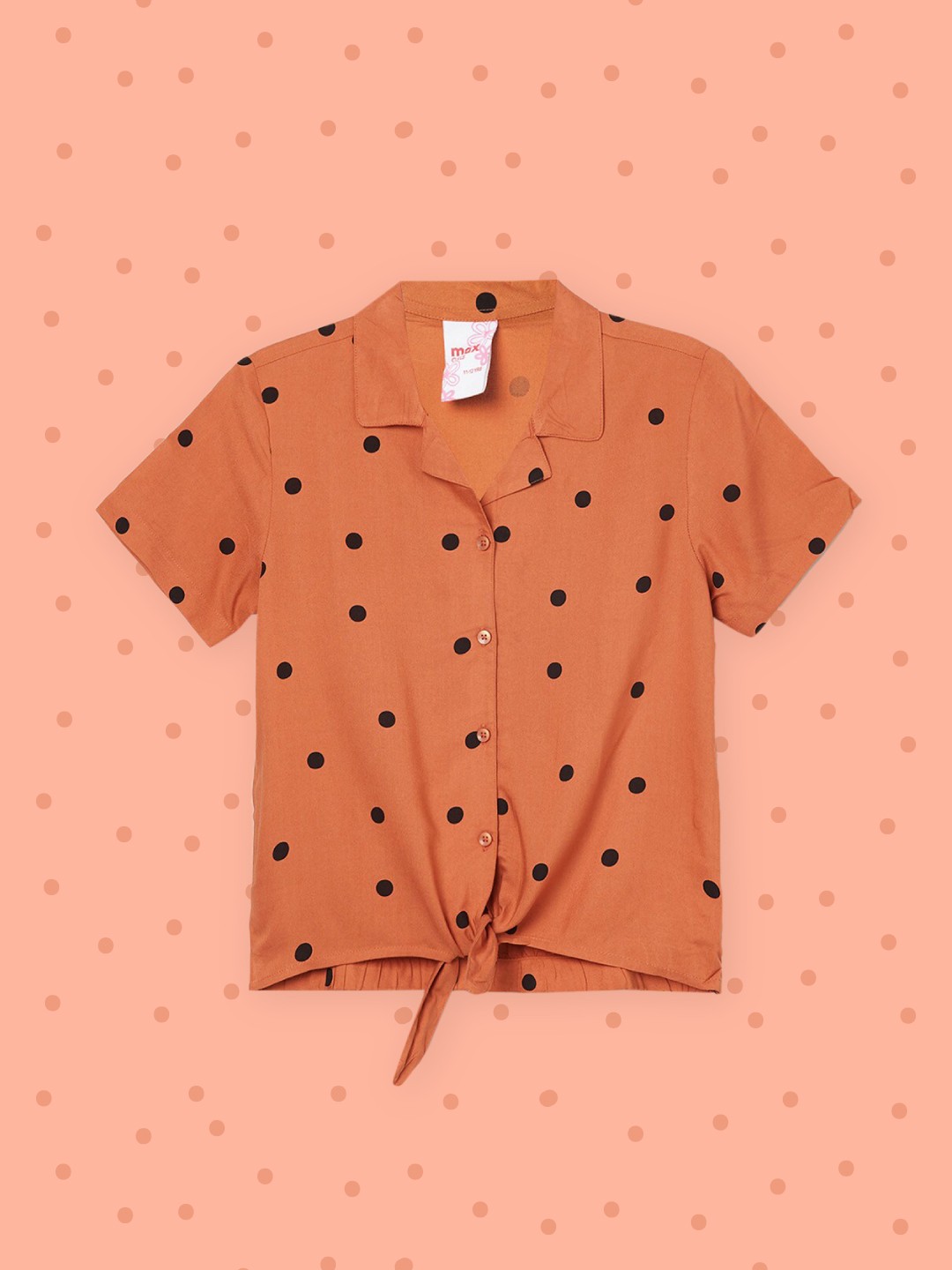 

max Rust Print Shirt Style Top