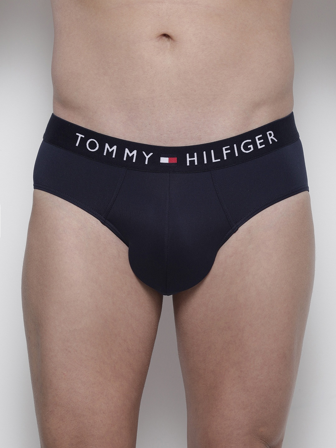 

Tommy Hilfiger Men Dark BlueTypography Printed Casual Brief, Navy blue