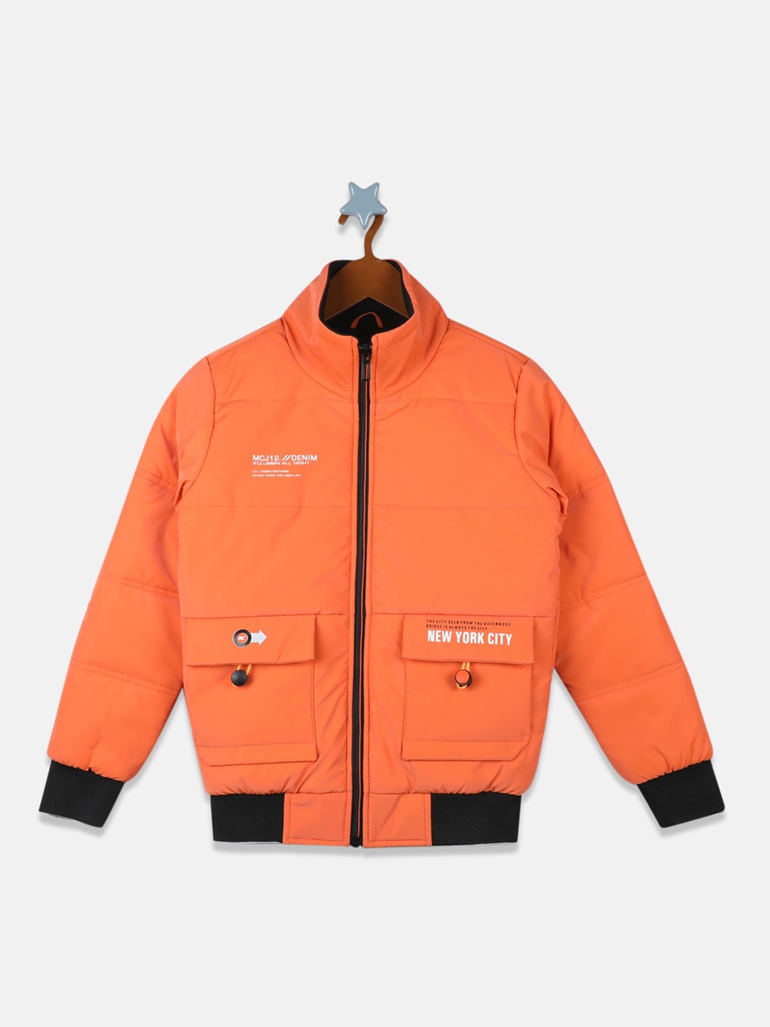 

Monte Carlo Boys Orange Lightweight Bomber Jacket