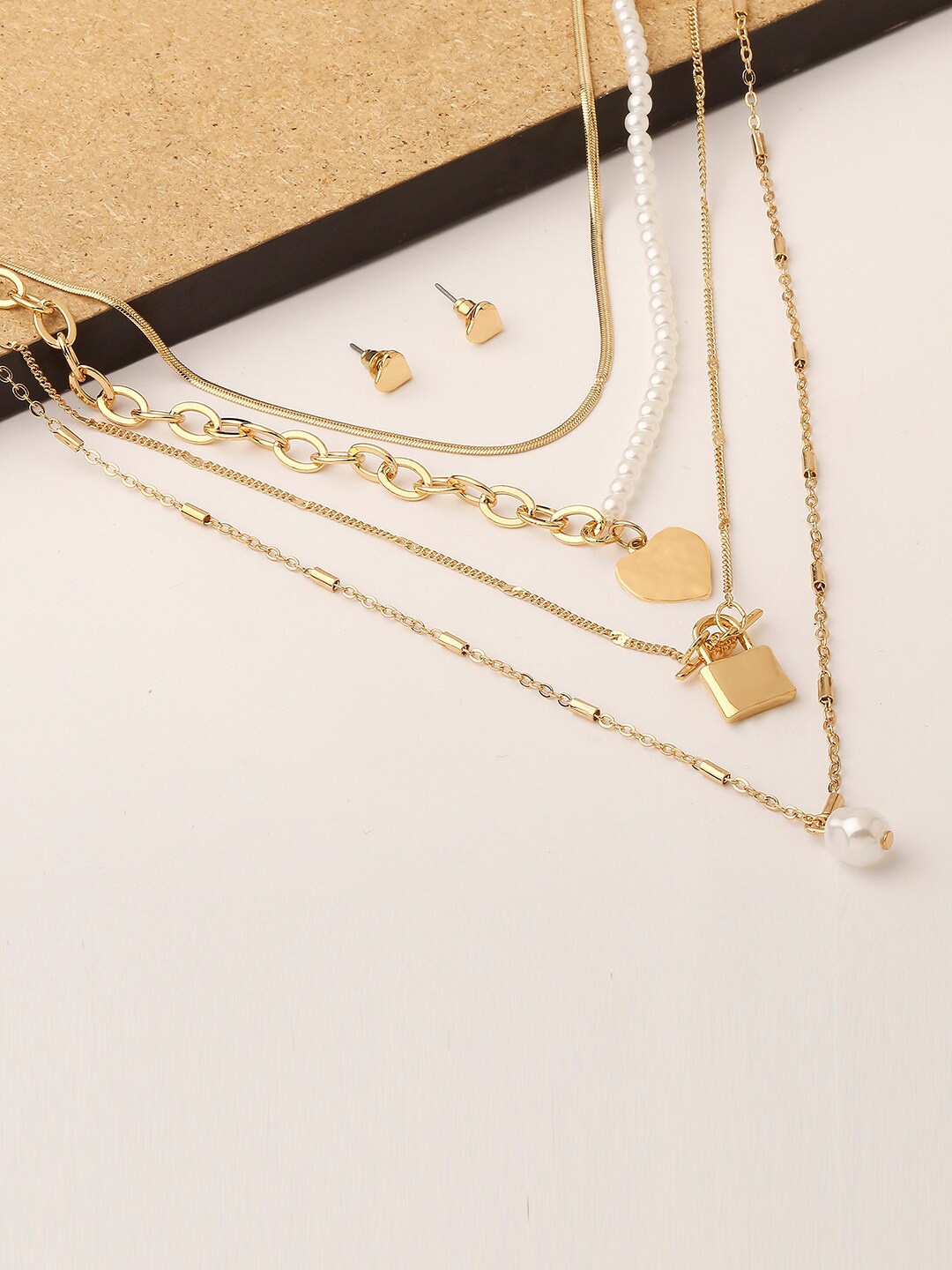 

Lilly & sparkle Gold-Plated Layered Jewellery Set