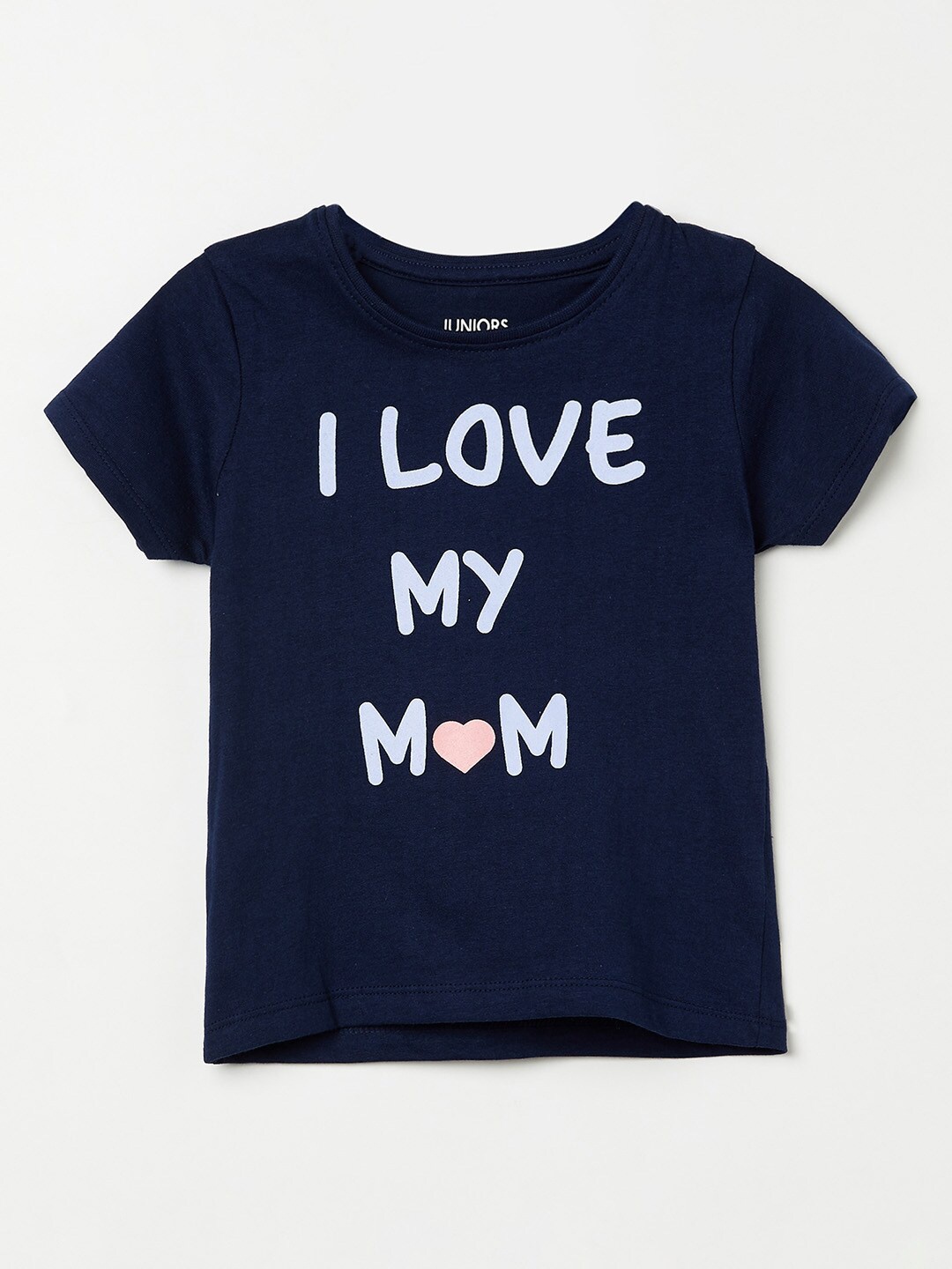 

Juniors by Lifestyle Girls Navy Blue Printed Top