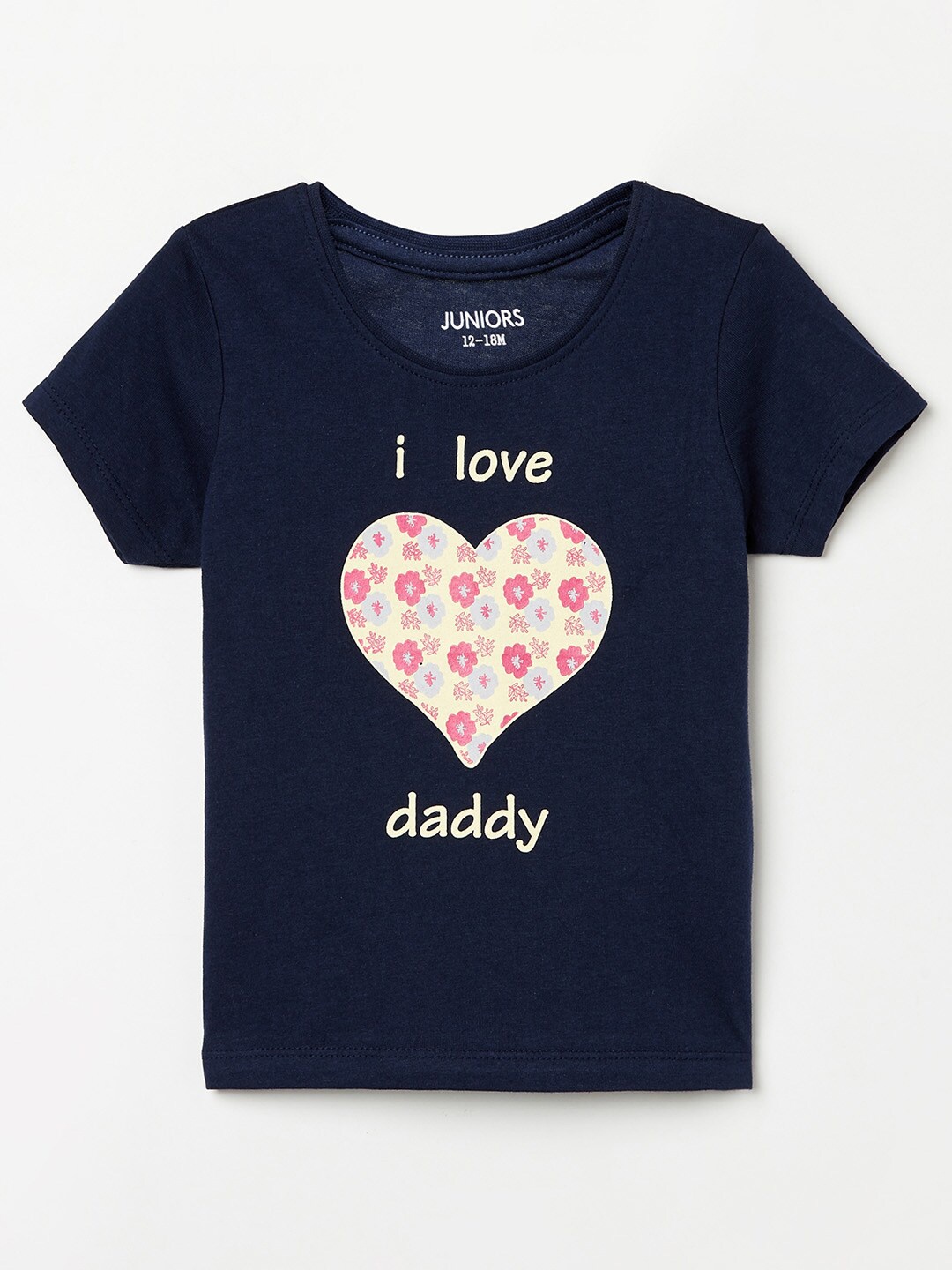 

Juniors by Lifestyle Girls Navy Blue Print Top