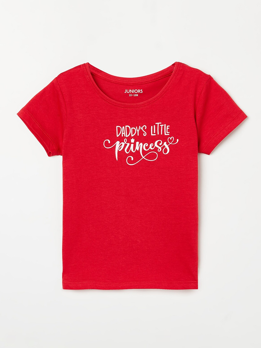 

Juniors by Lifestyle Red & White Print Cotton Top