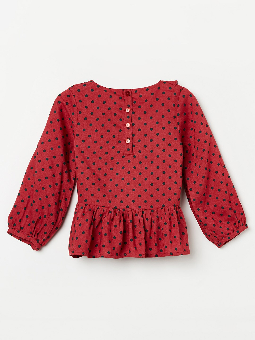 

Juniors by Lifestyle Brown Polka Dots Printed Top