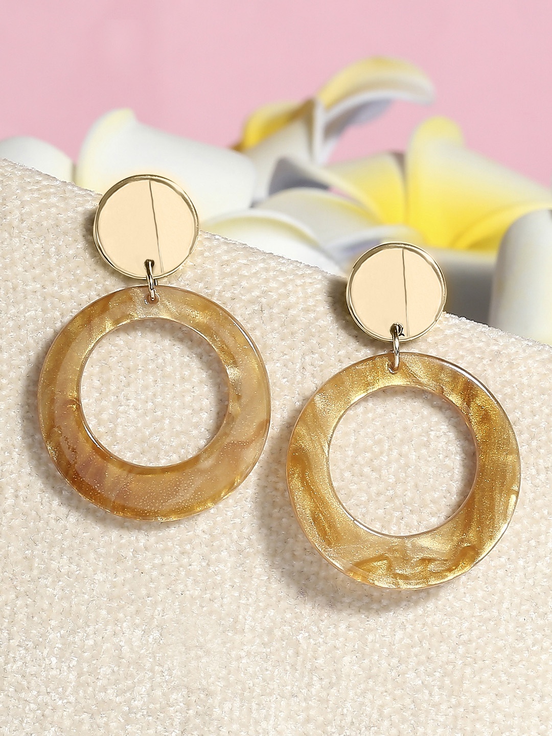 

Lilly & sparkle Brown Contemporary Drop Earrings
