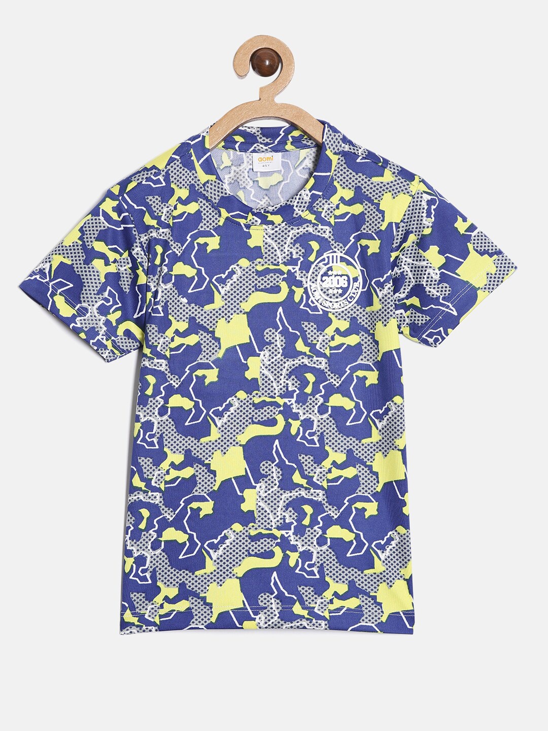 

Aomi Boys Blue Printed T-shirt