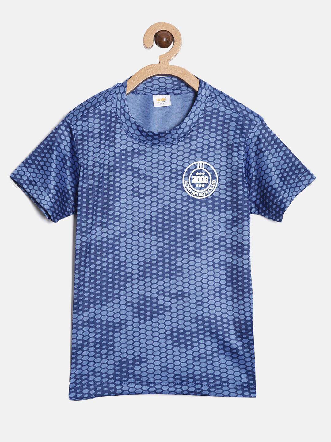 

Aomi Boys Blue Printed Dri-FIT T-shirt