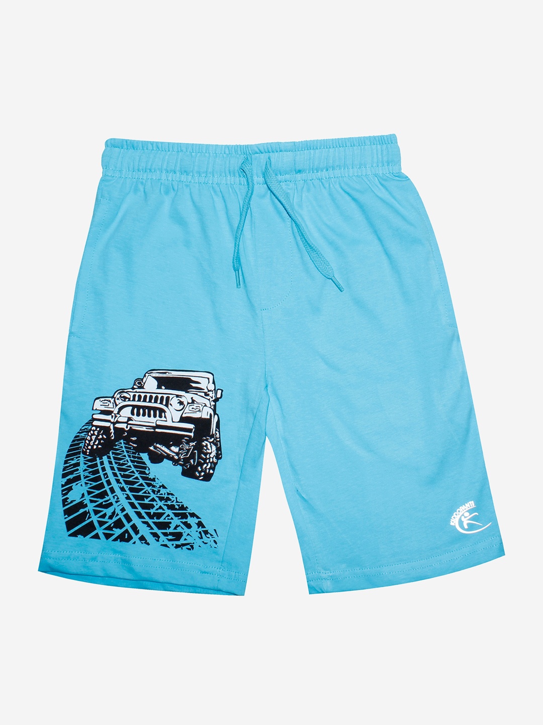 

KiddoPanti Boys Blue Printed Shorts