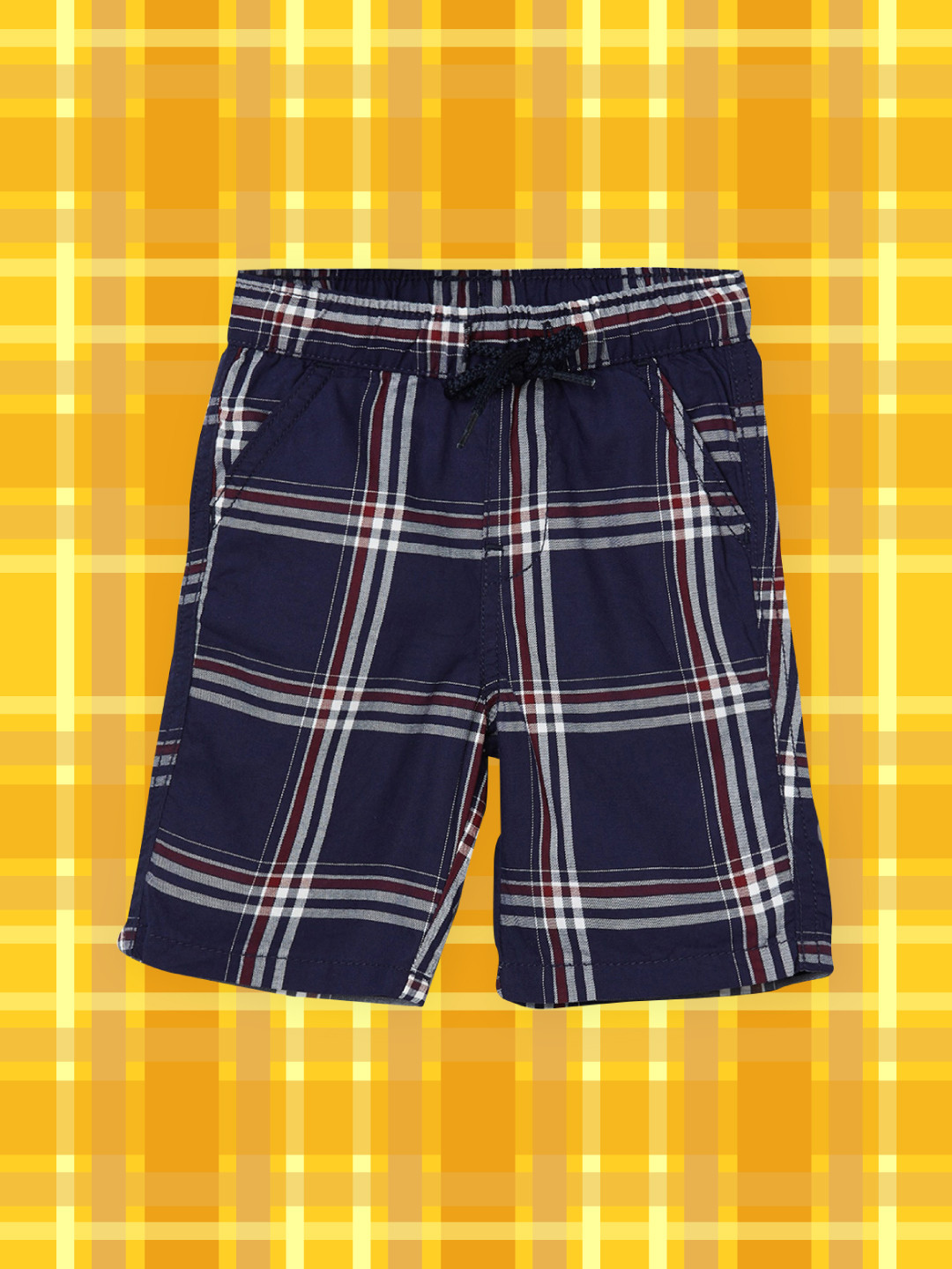 

max Boys Blue Checked Shorts
