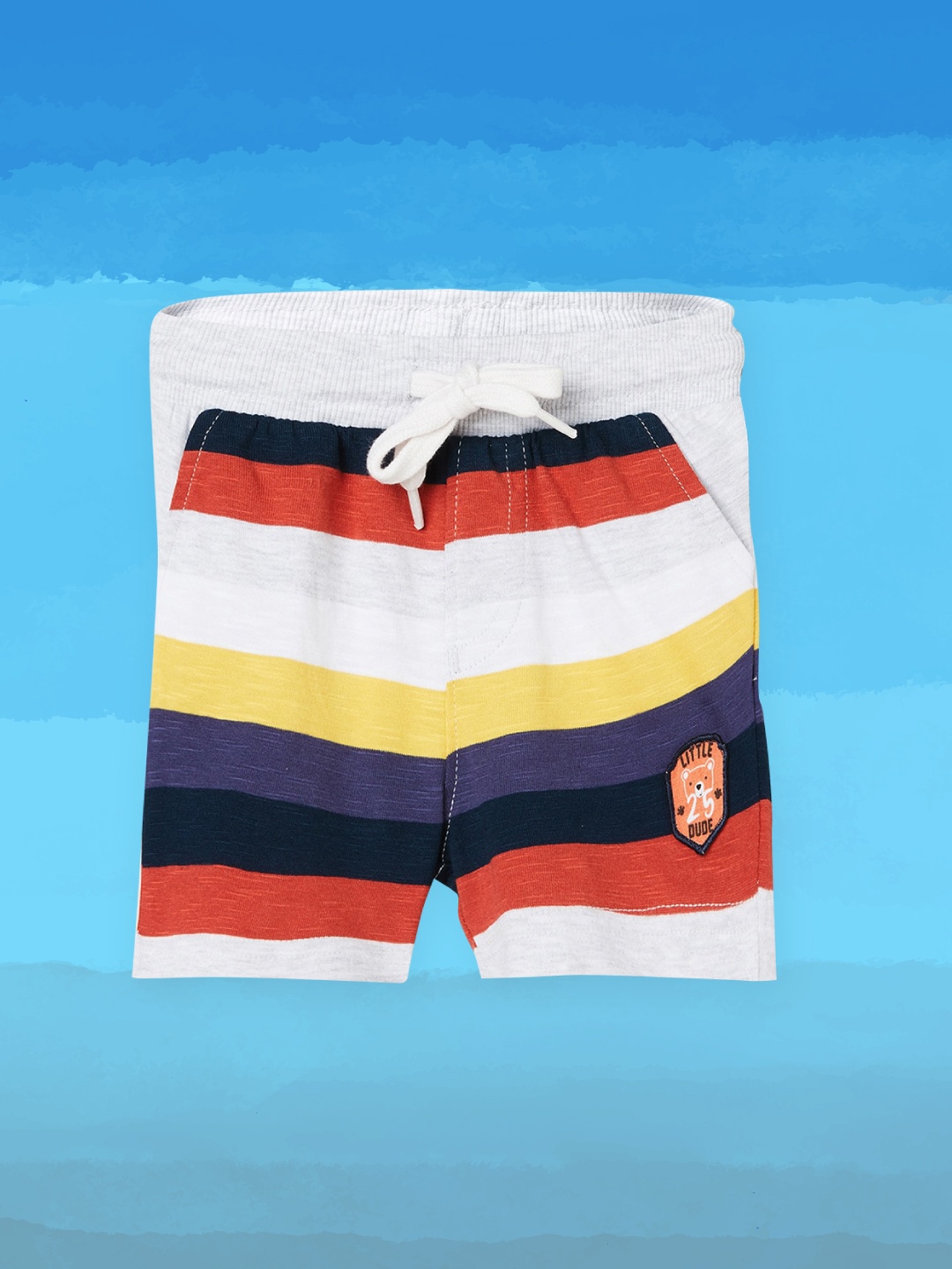 

max Boys Multicoloured Striped Pure Cotton Shorts, Multi