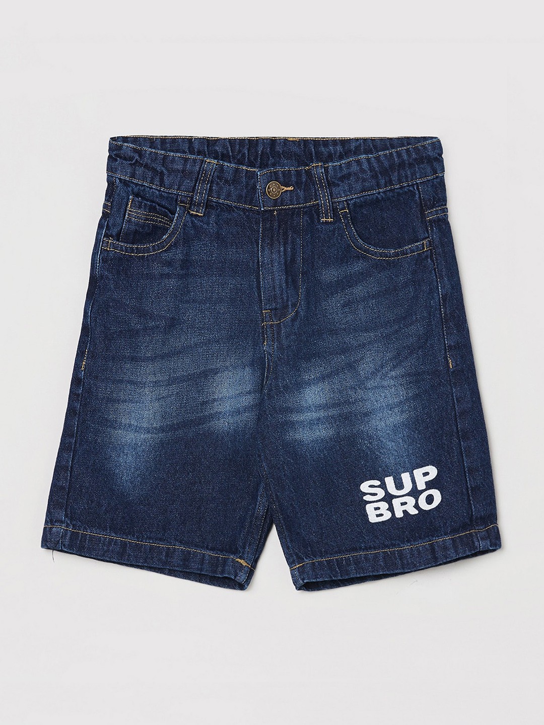 

max Boys Blue Washed Denim Shorts