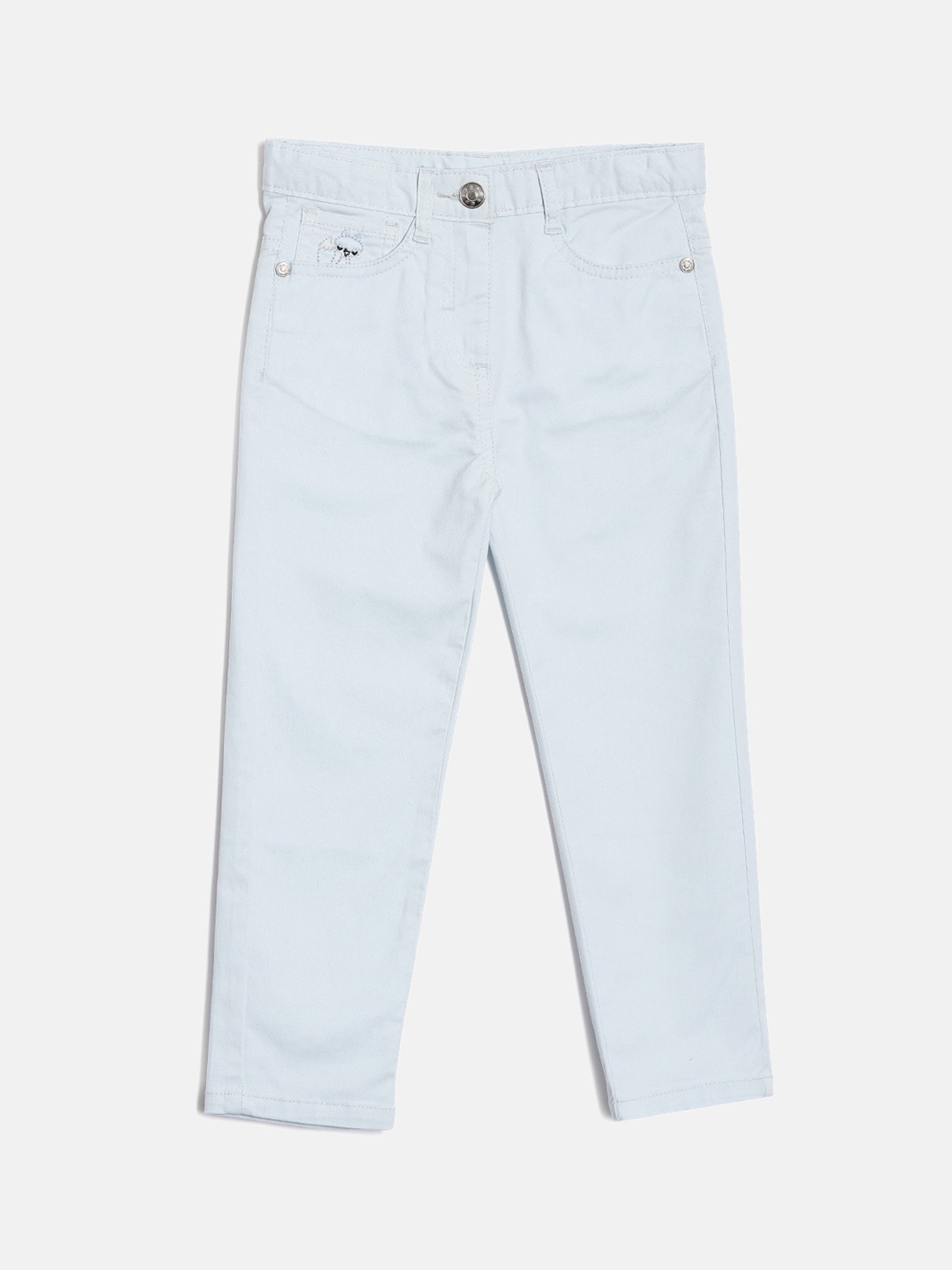 

Aomi Girls Blue Solid Relaxed Trousers