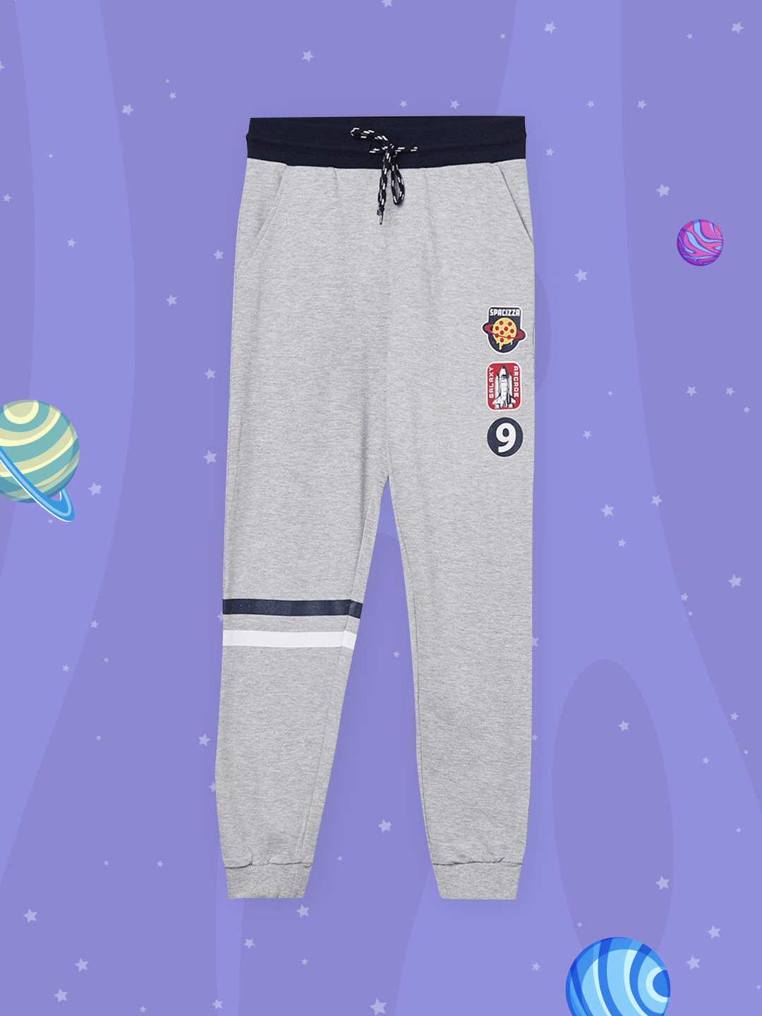 

Max Boys Grey Solid Joggers