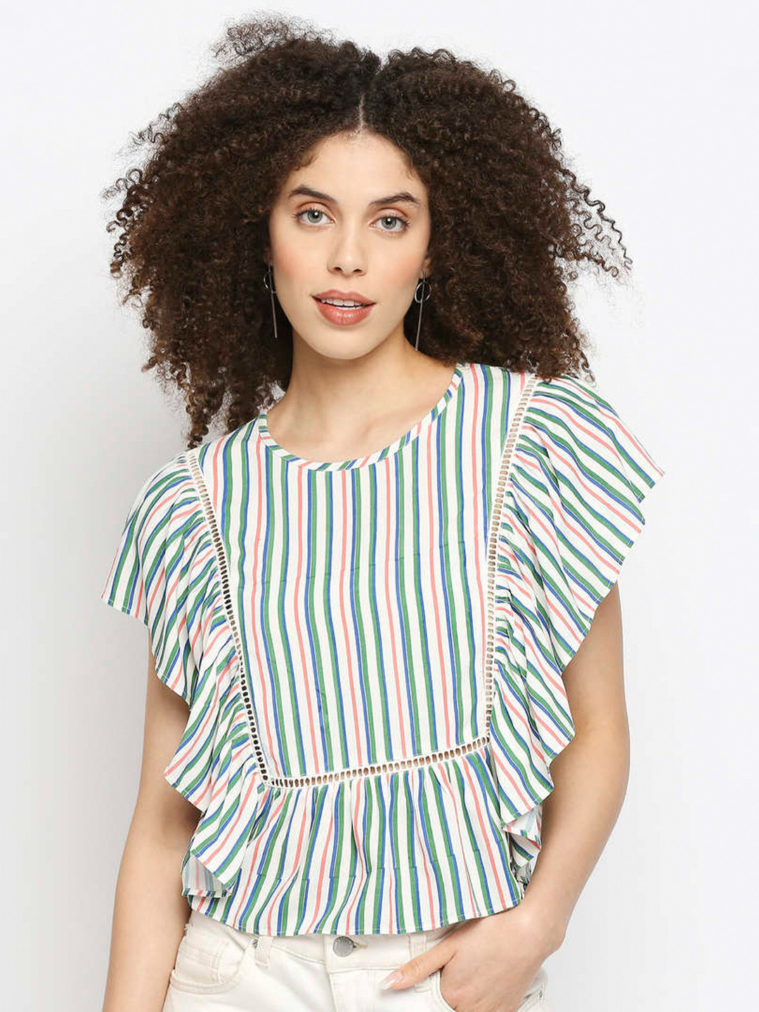 

Pepe Jeans Blue & White Striped Top