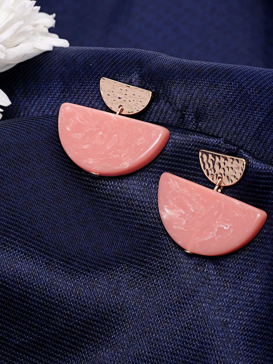 

Lilly & sparkle Peach-Coloured Contemporary Studs Earrings