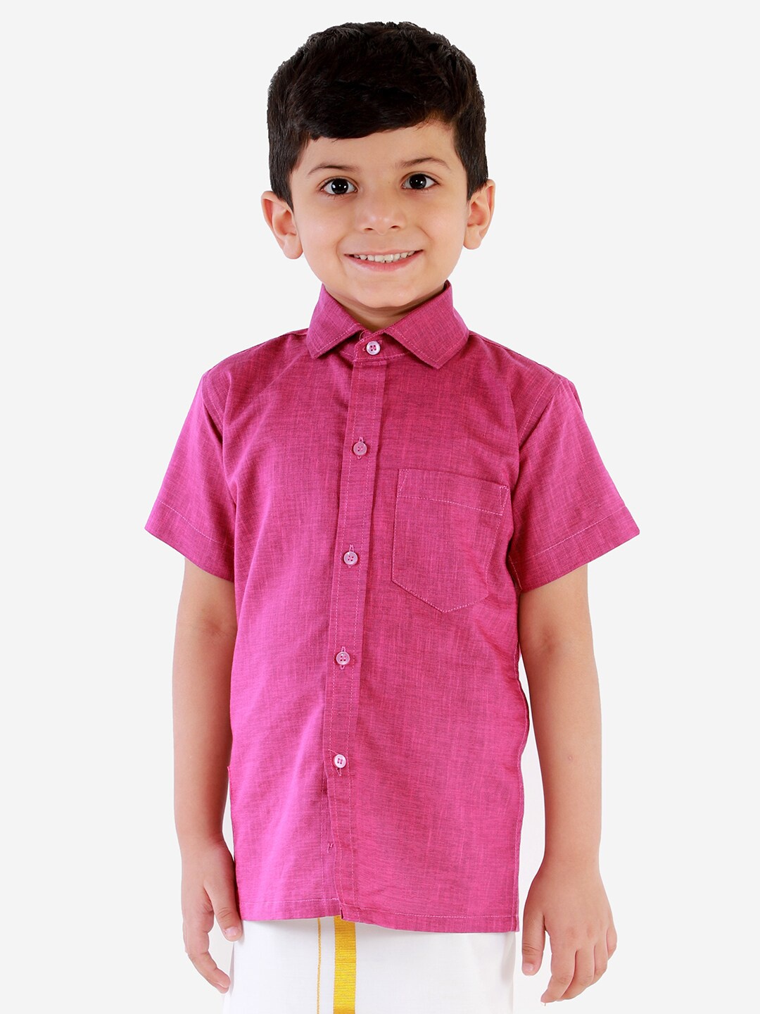 

JBN Creation Boys Purple Solid Premium Cotton Blend Casual Shirt