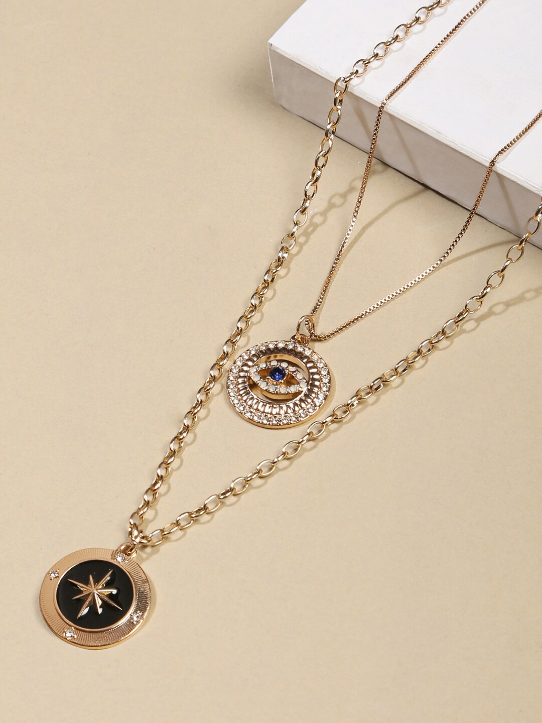 

Lilly & sparkle Set Of 2 Gold-Plated Necklace