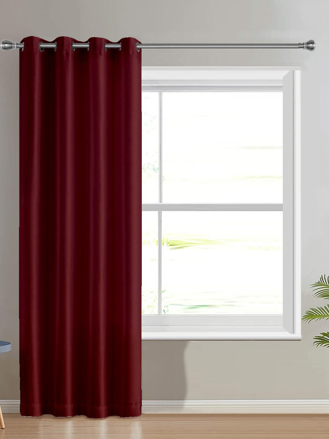 

Divine Casa Maroon Black Out Door Curtain