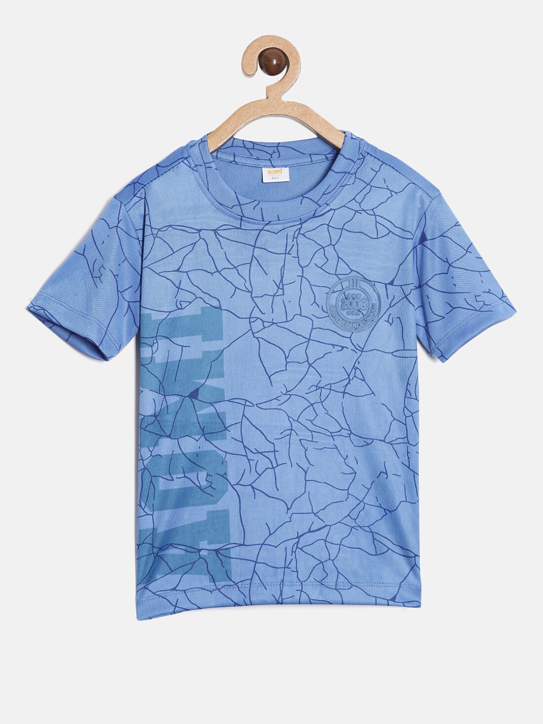 

Aomi Boys Blue Printed Dri-FIT T-shirt