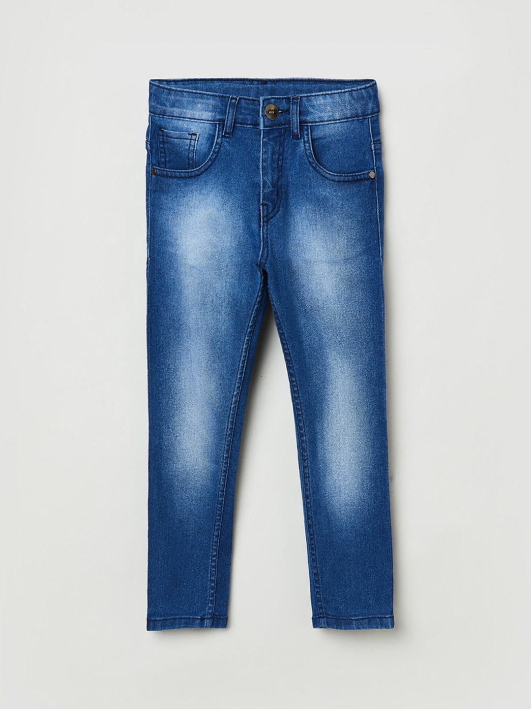 

max Boys Blue Heavy Fade Jeans