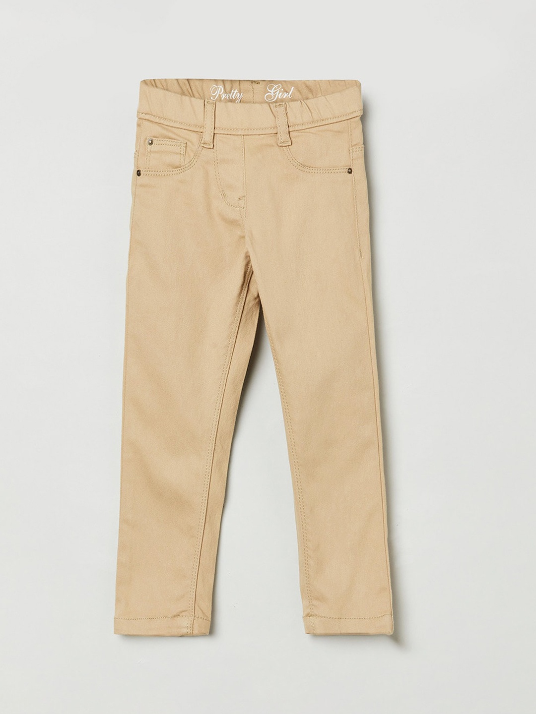 

max Girls Beige Jeans