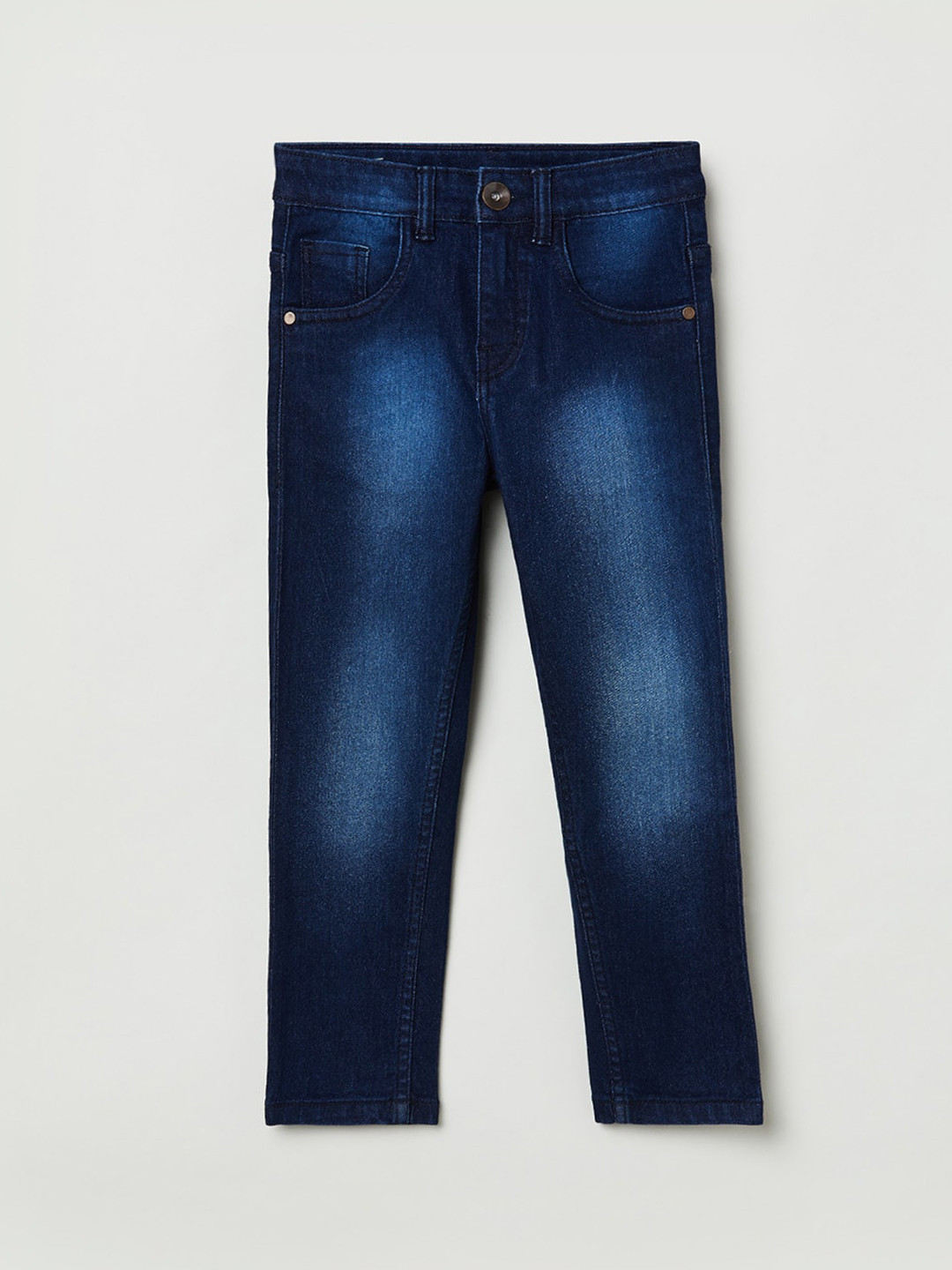

max Boys Navy Blue Heavy Fade Stretchable Jeans