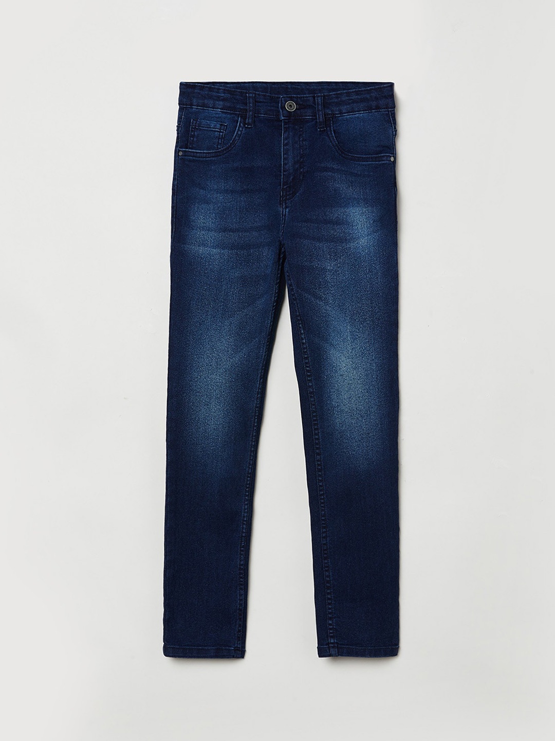 

max Boys Navy Blue Heavy Fade Jeans
