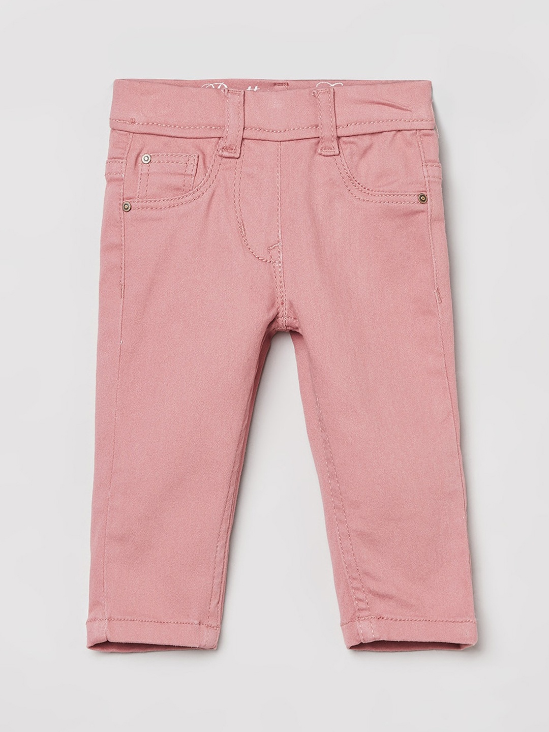 

max Girls Mauve Pure Cotton Jeans