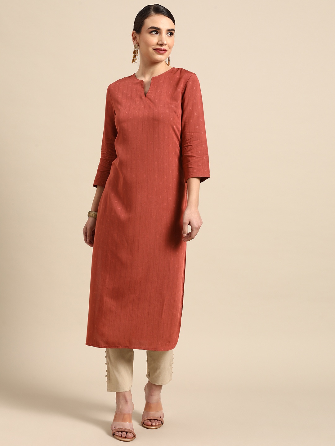 

Anouk Women Pink Kurta with Palazzos