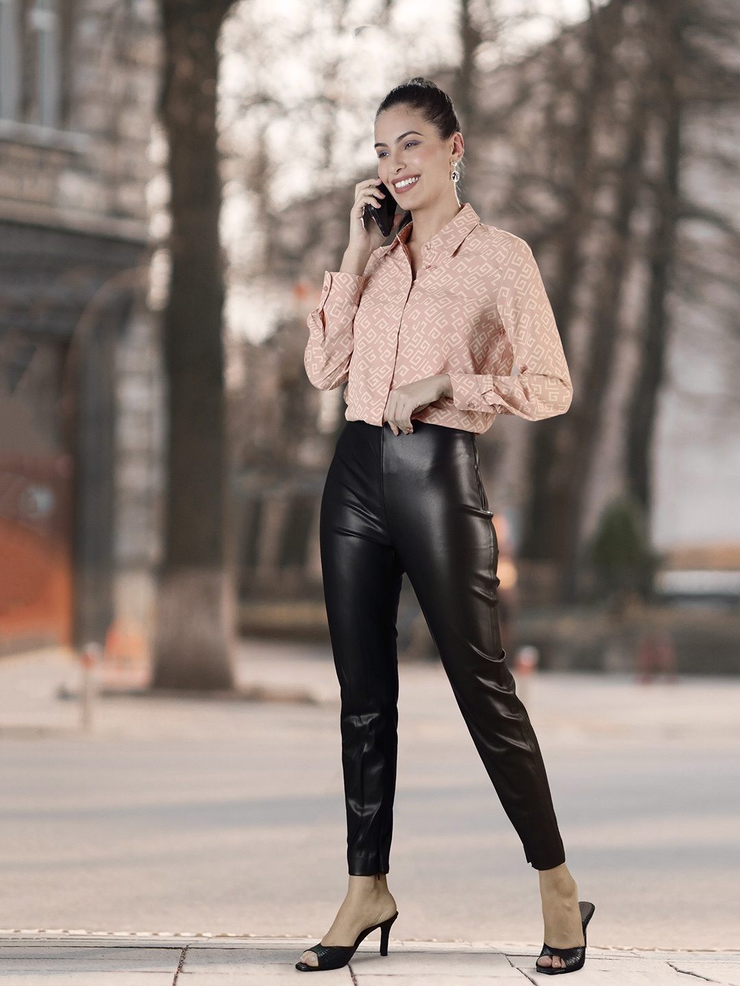

MANGO Women Rose Printed Casual Shirt