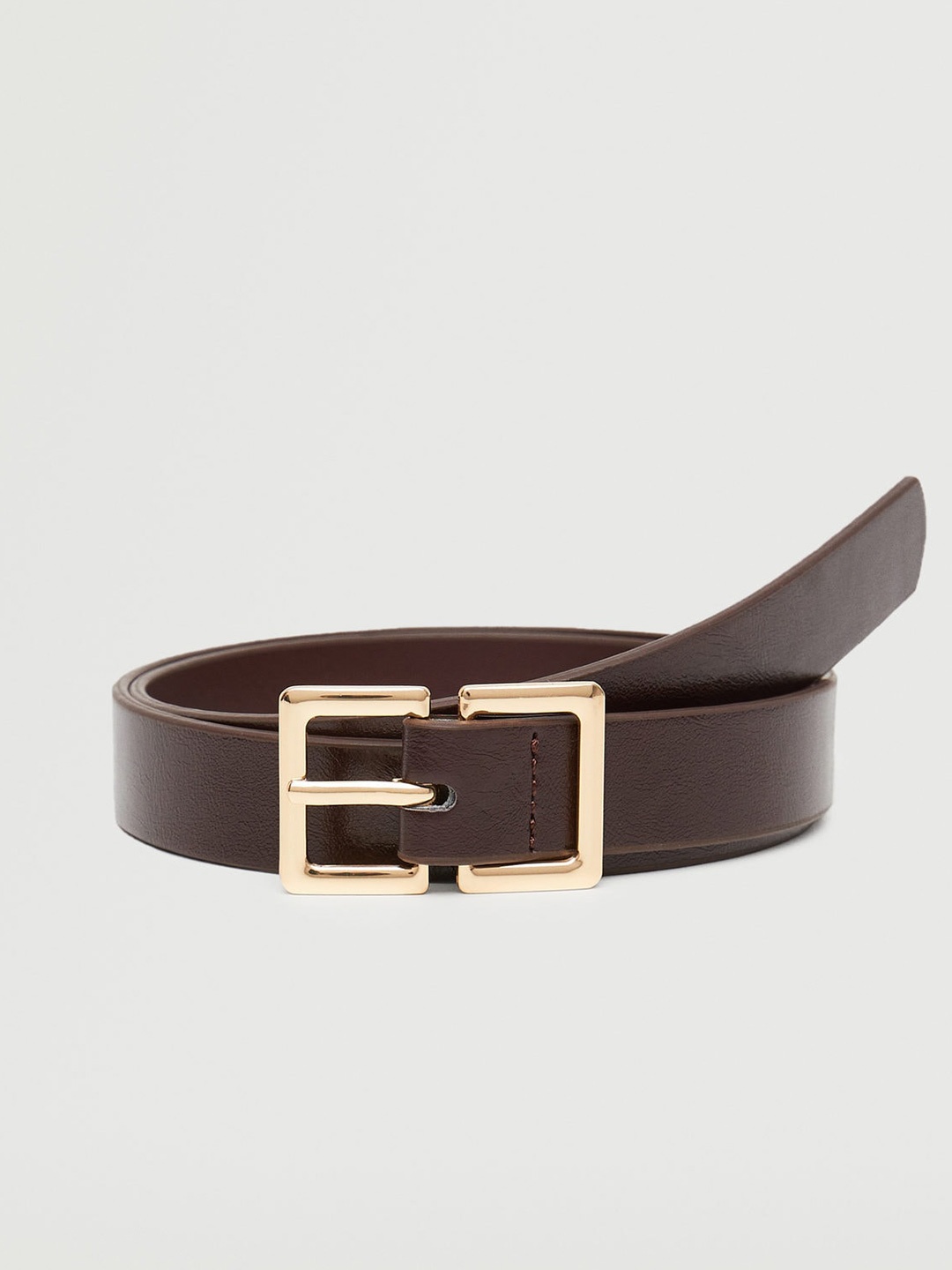 

MANGO Women Coffee Brown Solid Formal Belt