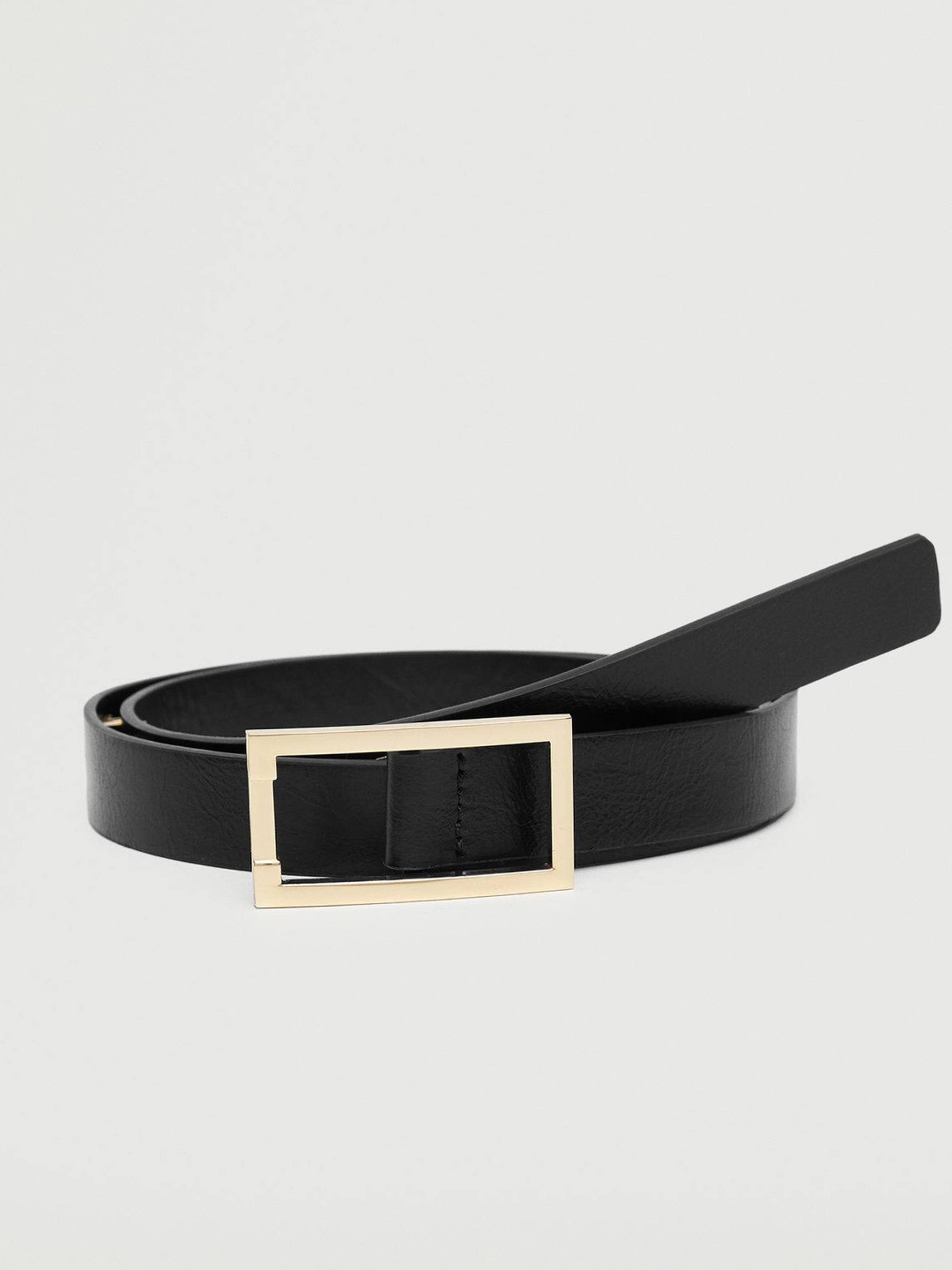 

MANGO Women Black & Gold-Toned Embellished Belt