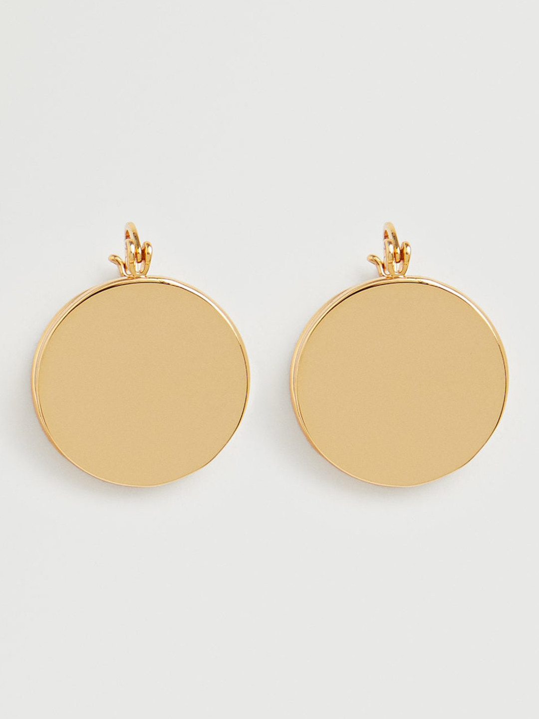 

MANGO Gold-Toned Circular Drop Earrings
