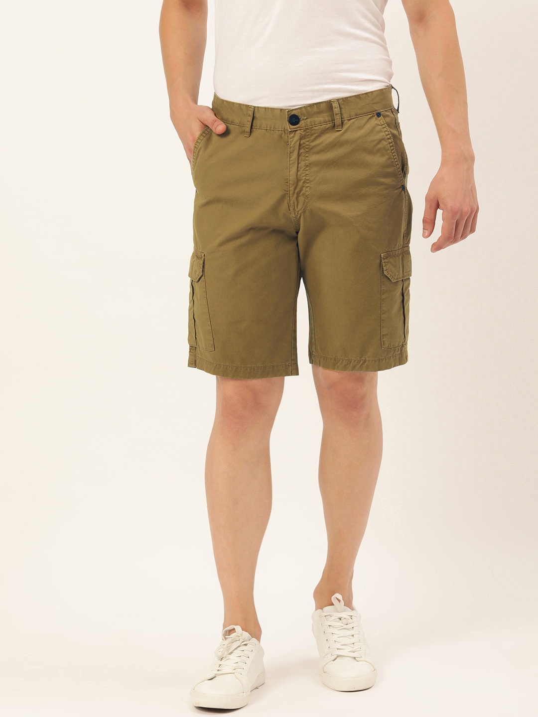 

IVOC Men Khaki Slim Fit Cargo Shorts